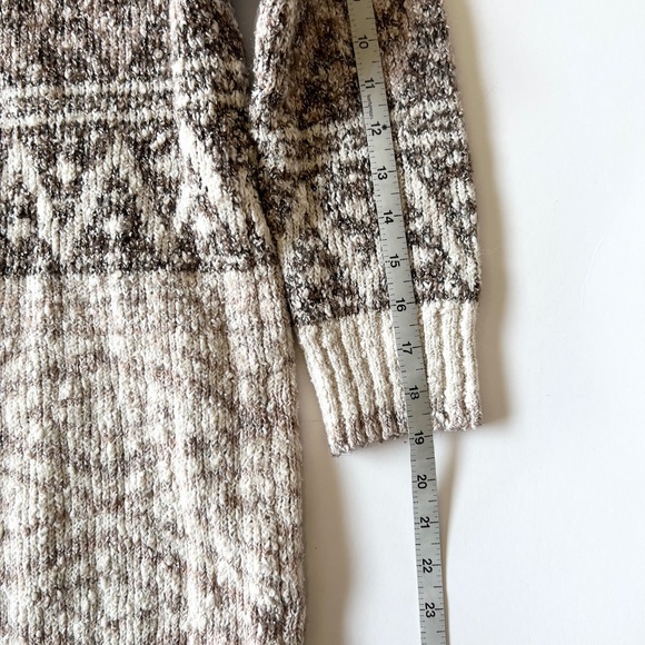 JOIE Long knit Cardigan Sweater Women's Size Small Duster Open Front Cream Brown - Picture 9 of 9